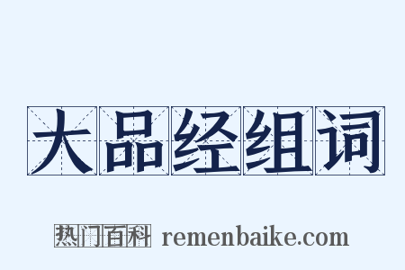 大品经组词是什么意思的图片